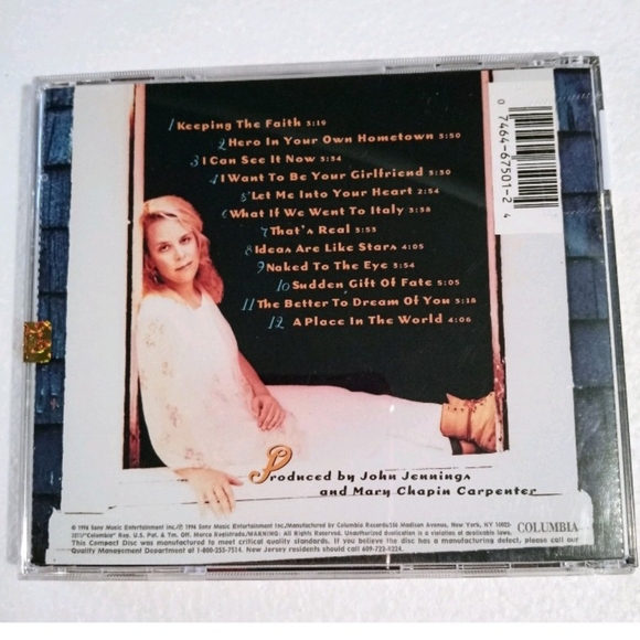 Mary Chapin Carpenter CD NEW Sealed Gold Tabbed 12 Songs - Picture 2 of 4